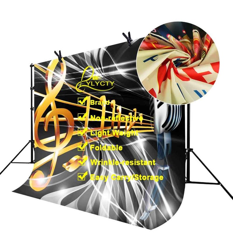 LYLYCTY 7x5ft Dream Music Backdrop Dream Music Symbol Microphone Photography Background and Dream Music Party Backdrop Props LYLX285 - Image 4